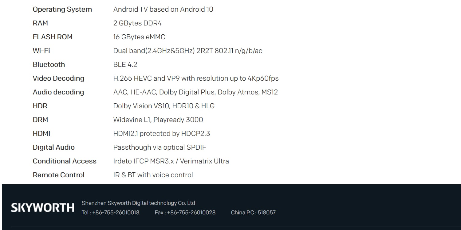 Skyworth HP4xA
