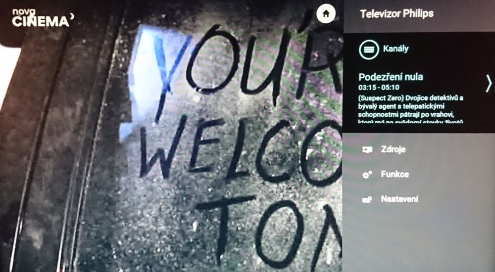 Home - domácí nabídka (tlačítko domečku).