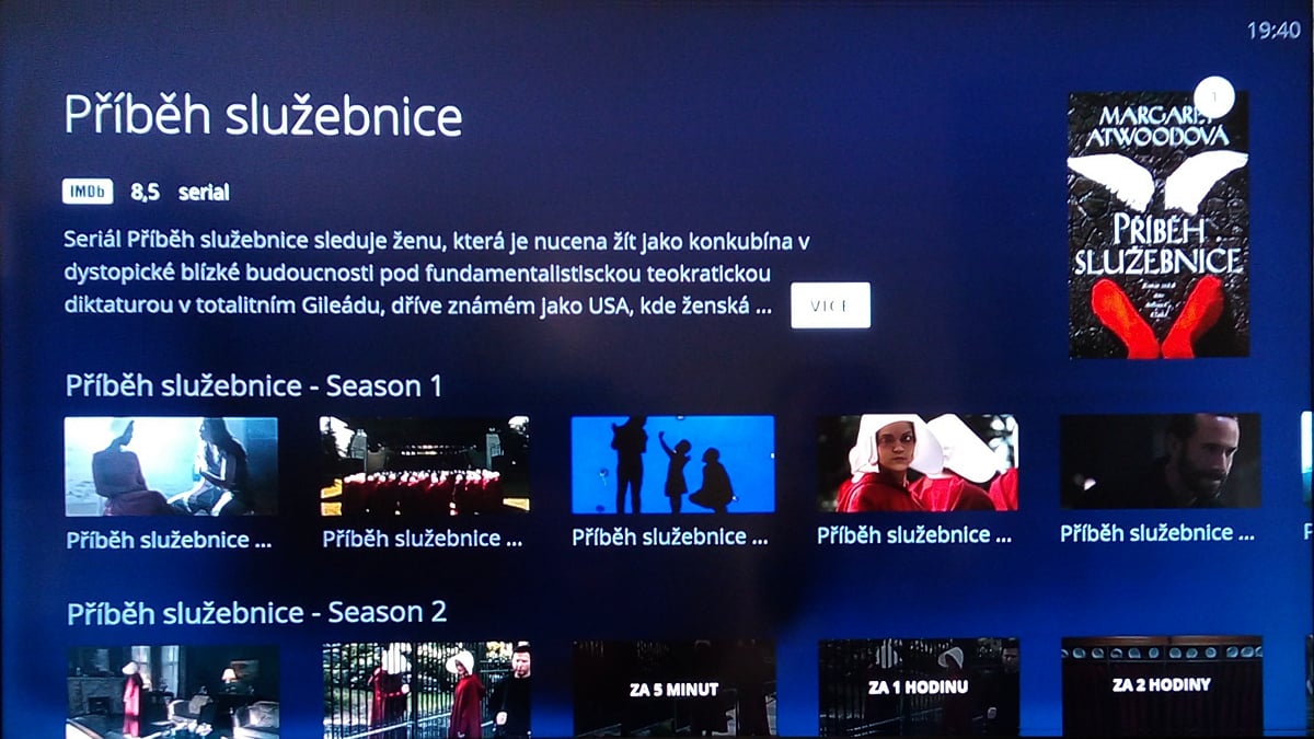 Zobrazení více sezon u seriálu