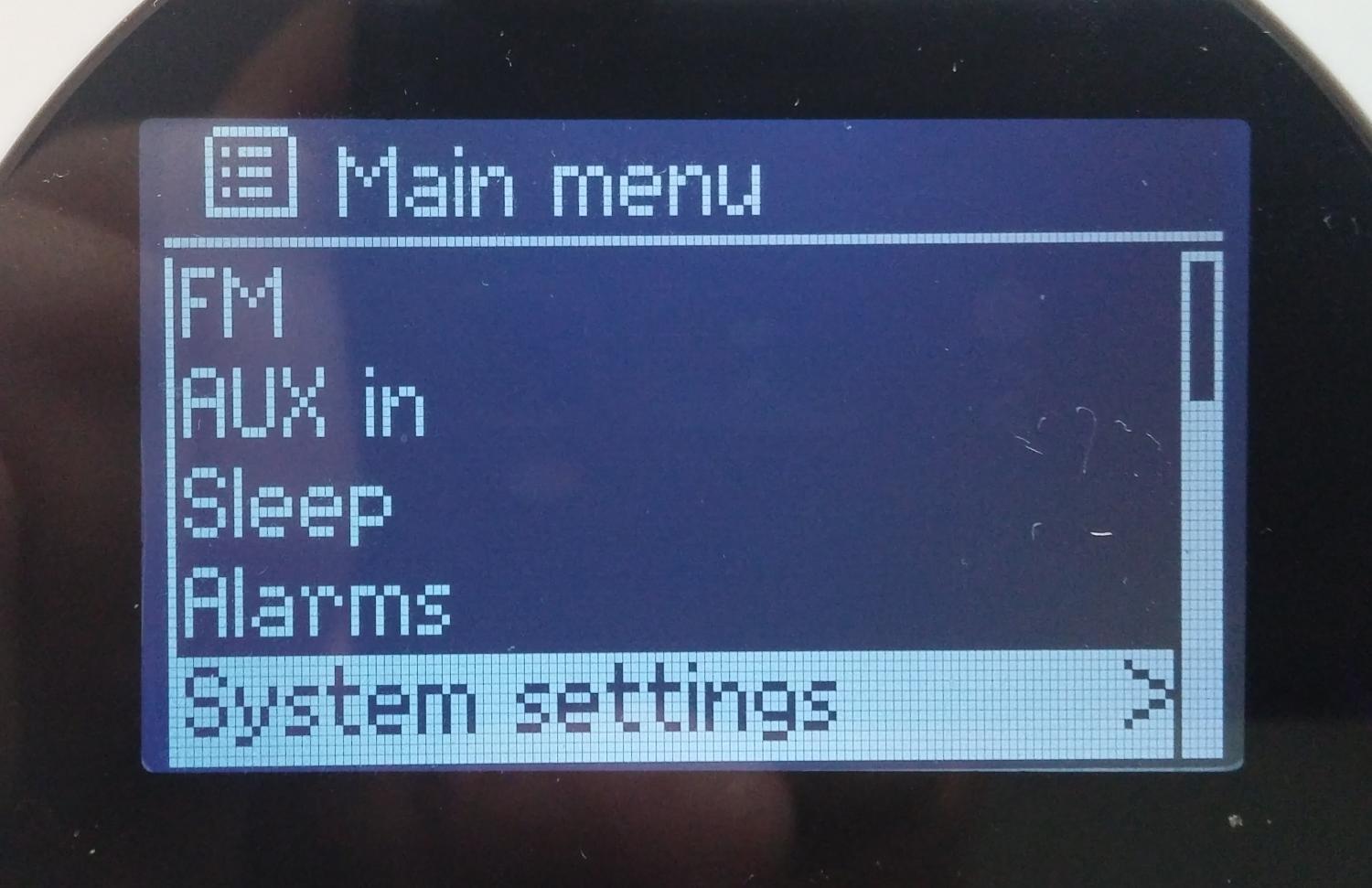 Philips AE8000 - DAB menu