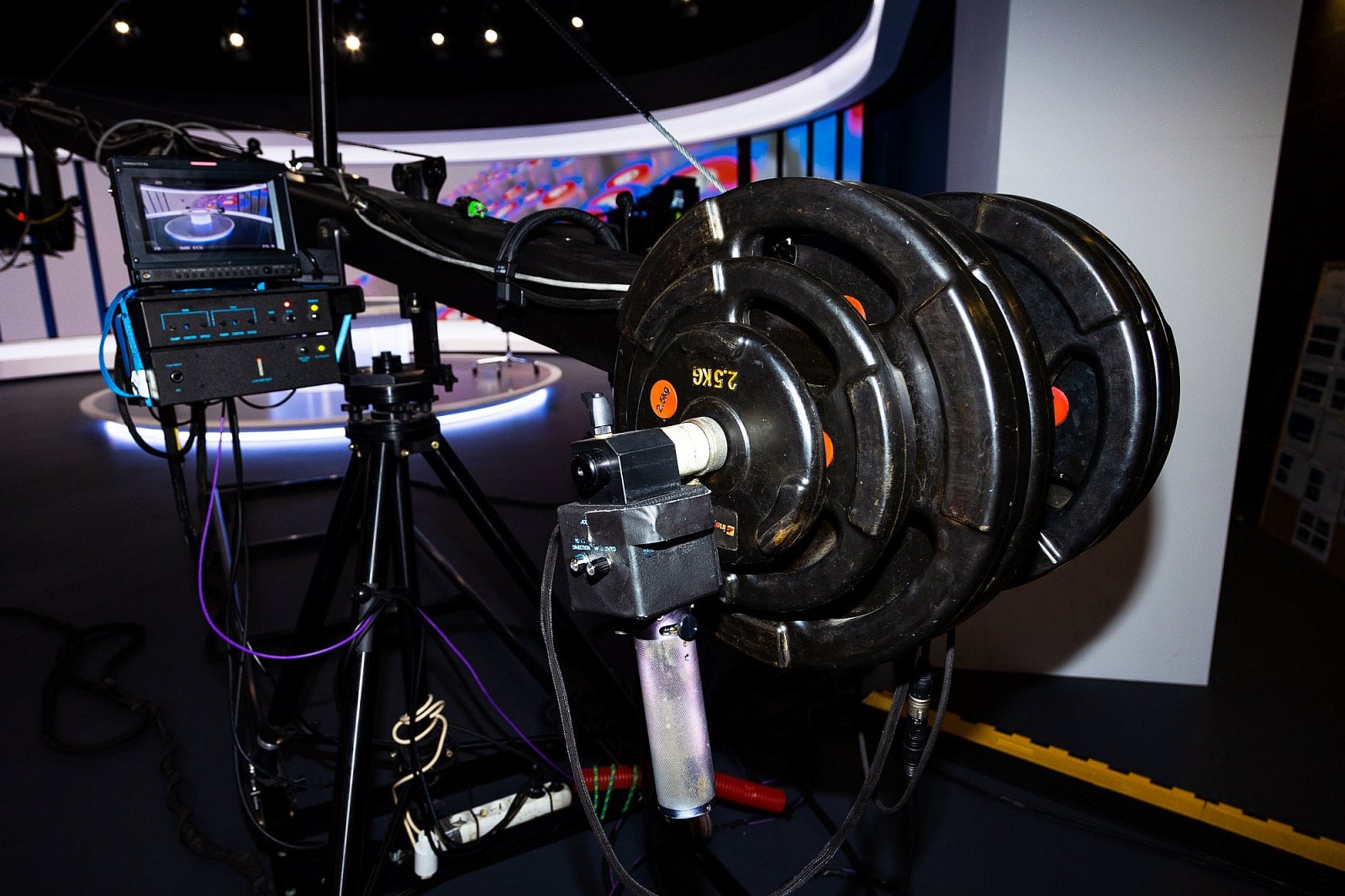 Kamerový jeřáb v novém studiu.