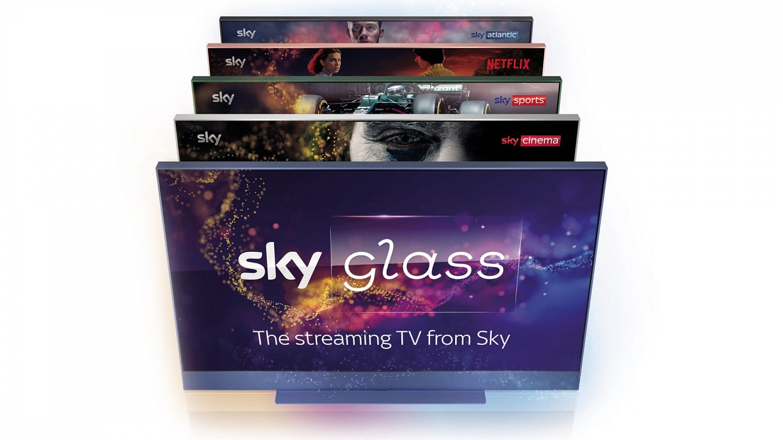 Sky Glass: velikosti, barvy, ovladače