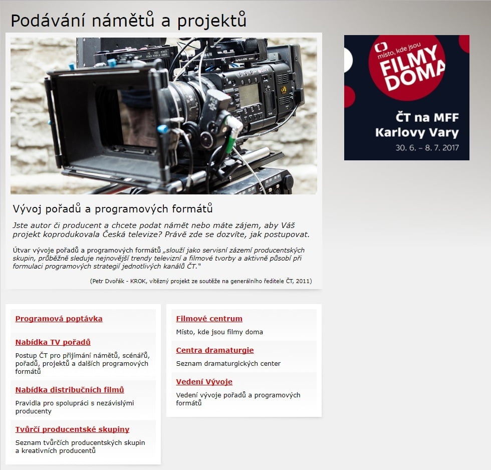 Poptávkový web České televize