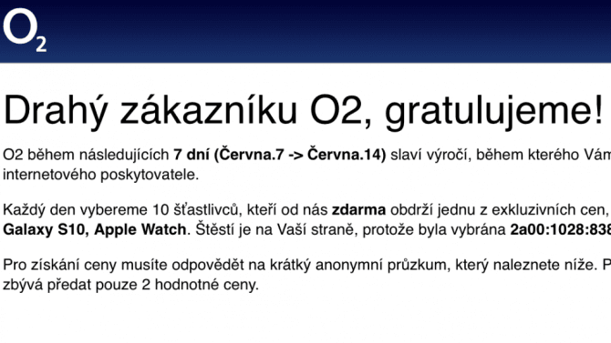 Reklama - podvodný web