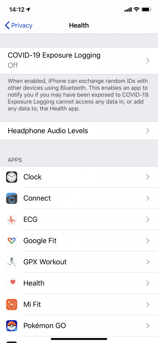 iPhone COVID-19 Tracking