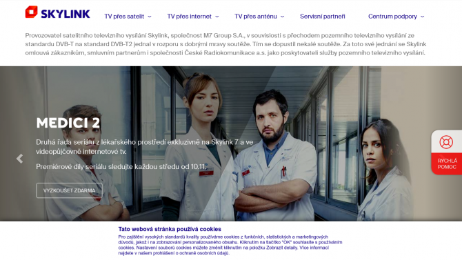 Skylink - omluva DVB-T2