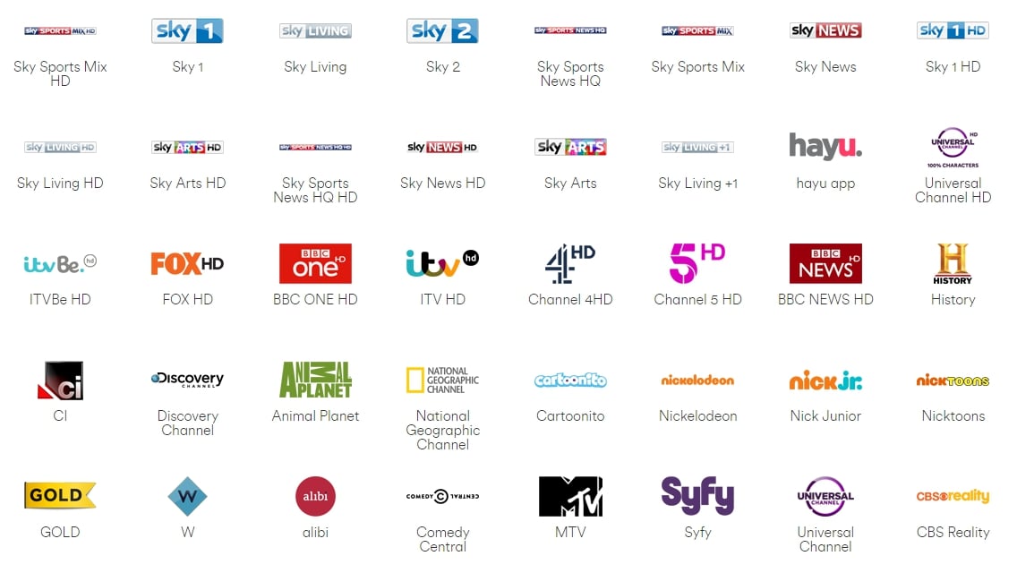 Programová nabídka Virgin TV