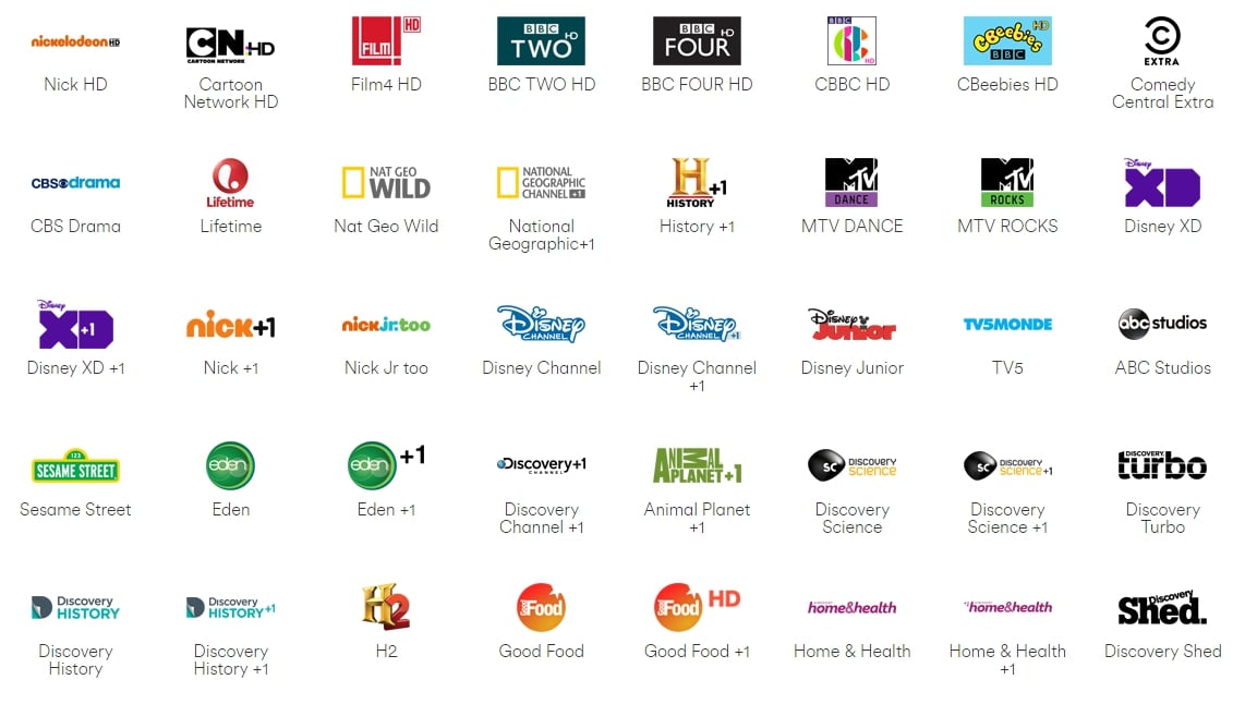 Programová nabídka Virgin TV