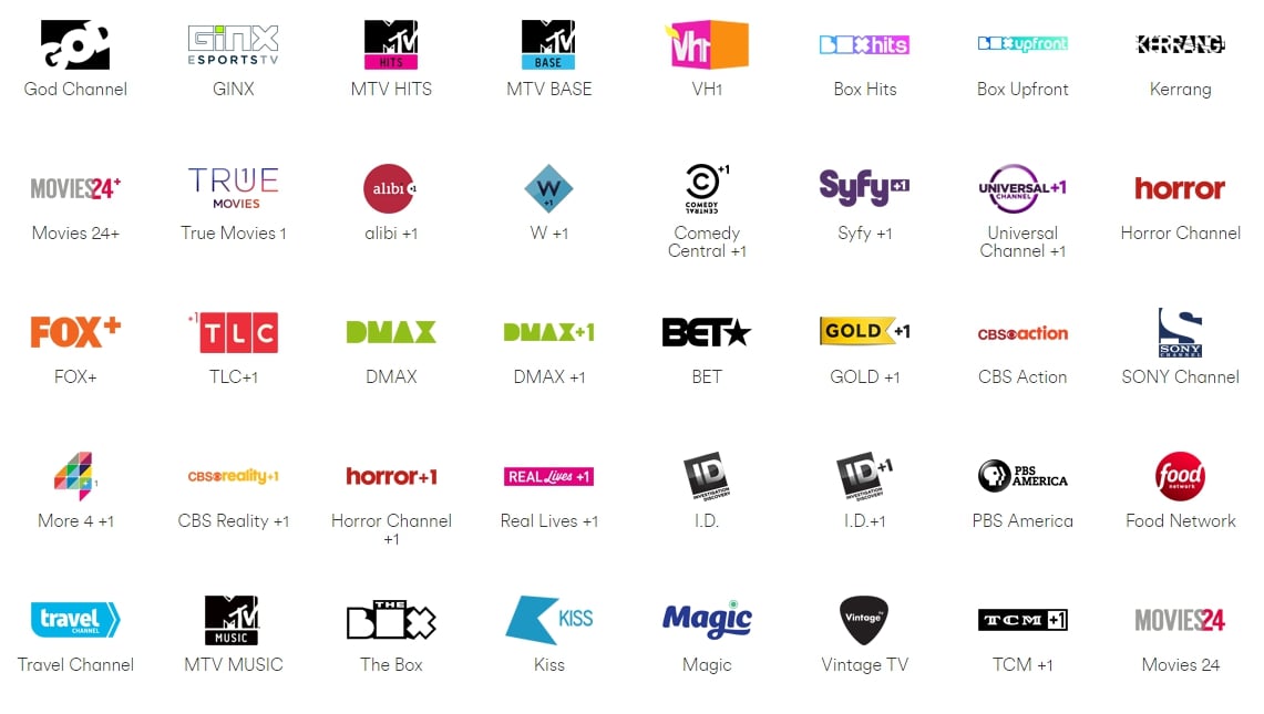 Programová nabídka Virgin TV