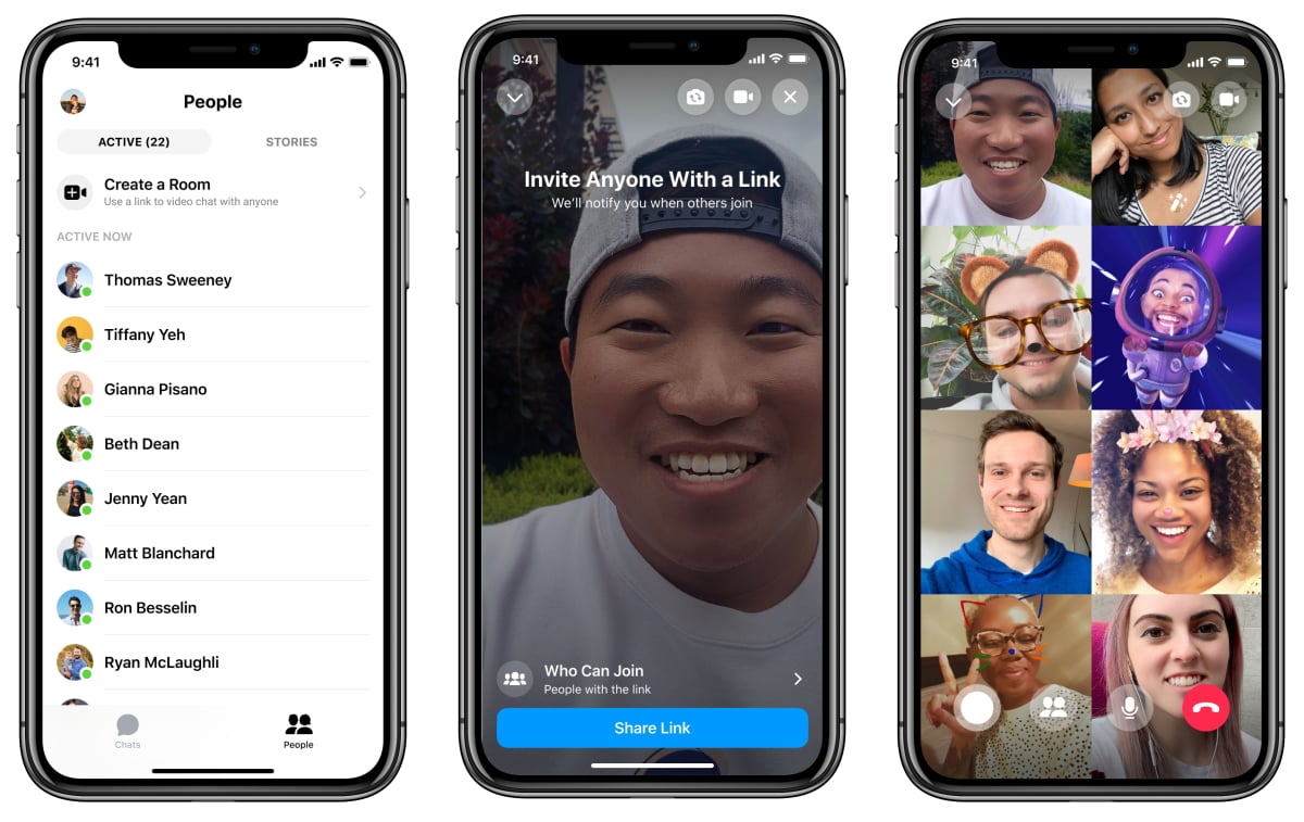 Facebook spouští skupinové videokonference Messenger Rooms