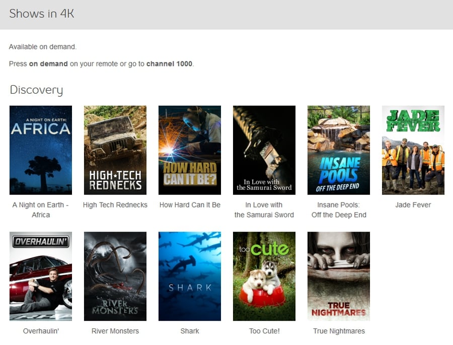 Aktuální 4K nabídka