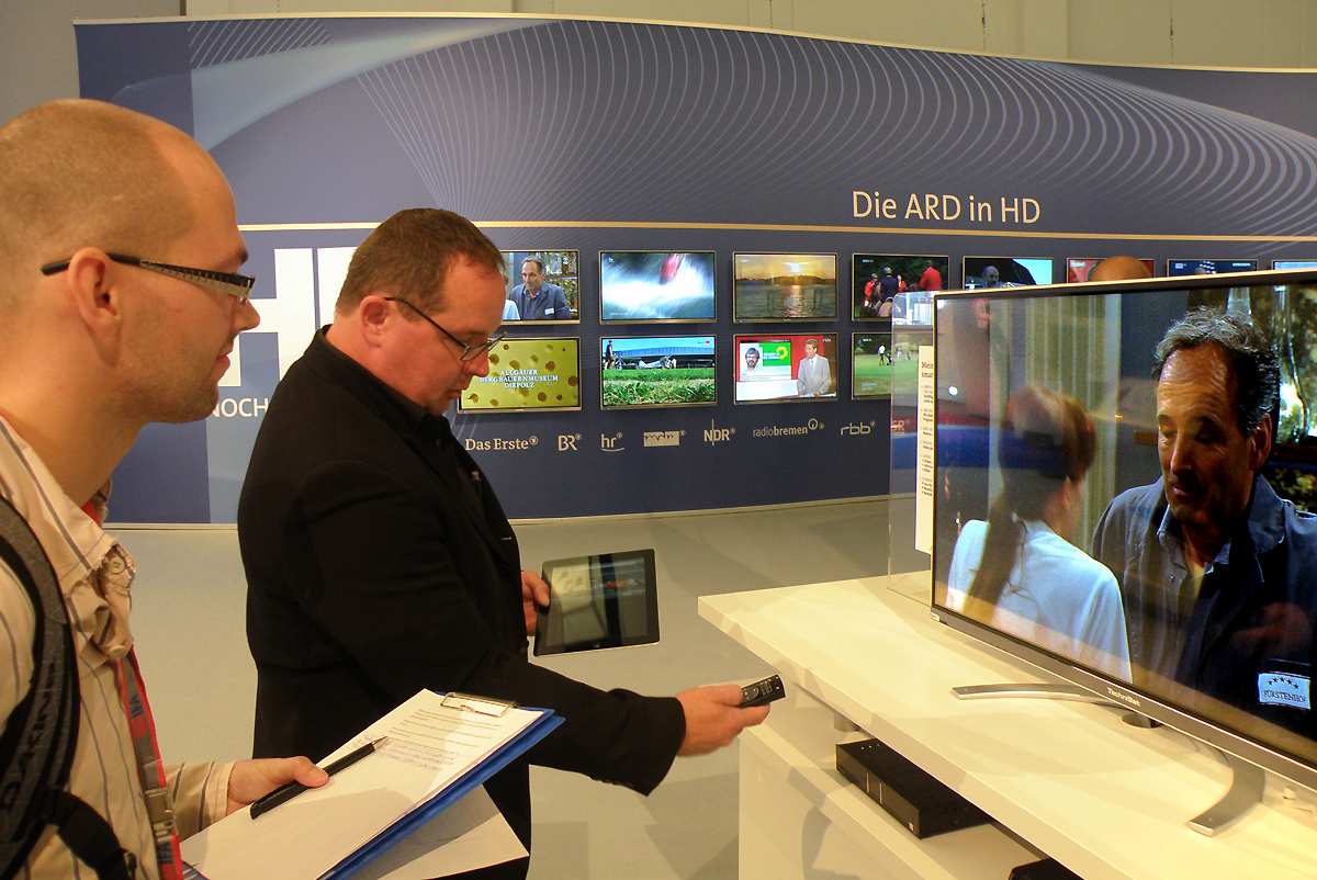 Prezentace hybridní televize od ARD na veletrhu IFA