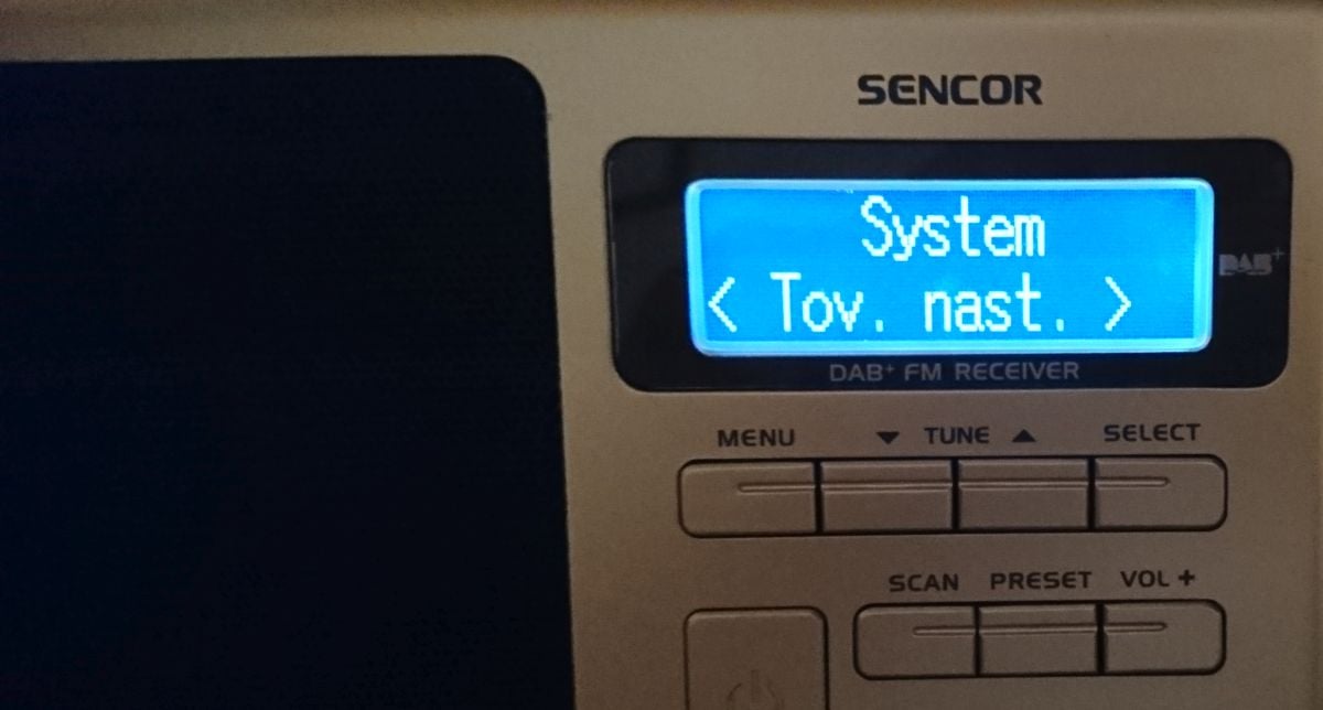 Nabídka v položce "Hlavni menu".