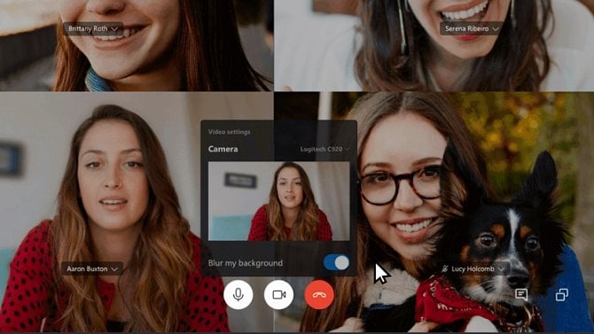 Skype - rozostření - videohovor