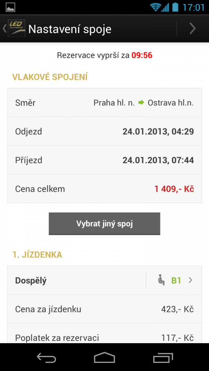 Aplikace pro Leo Express