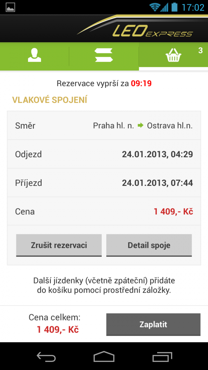 Aplikace pro Leo Express