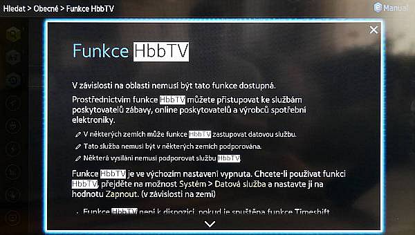 Jak má Samsung některé věci udělané pěkně, vstup do chytrých funkcí a zejména spuštění HbbTV mezi ně nepatří. Každý výrobce má zkrátka něco a logika a snadnost užívání jdou z neznámých důvodů zcela stranou. Platí to i zde!