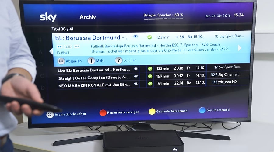 Sky Deutschland - GUI