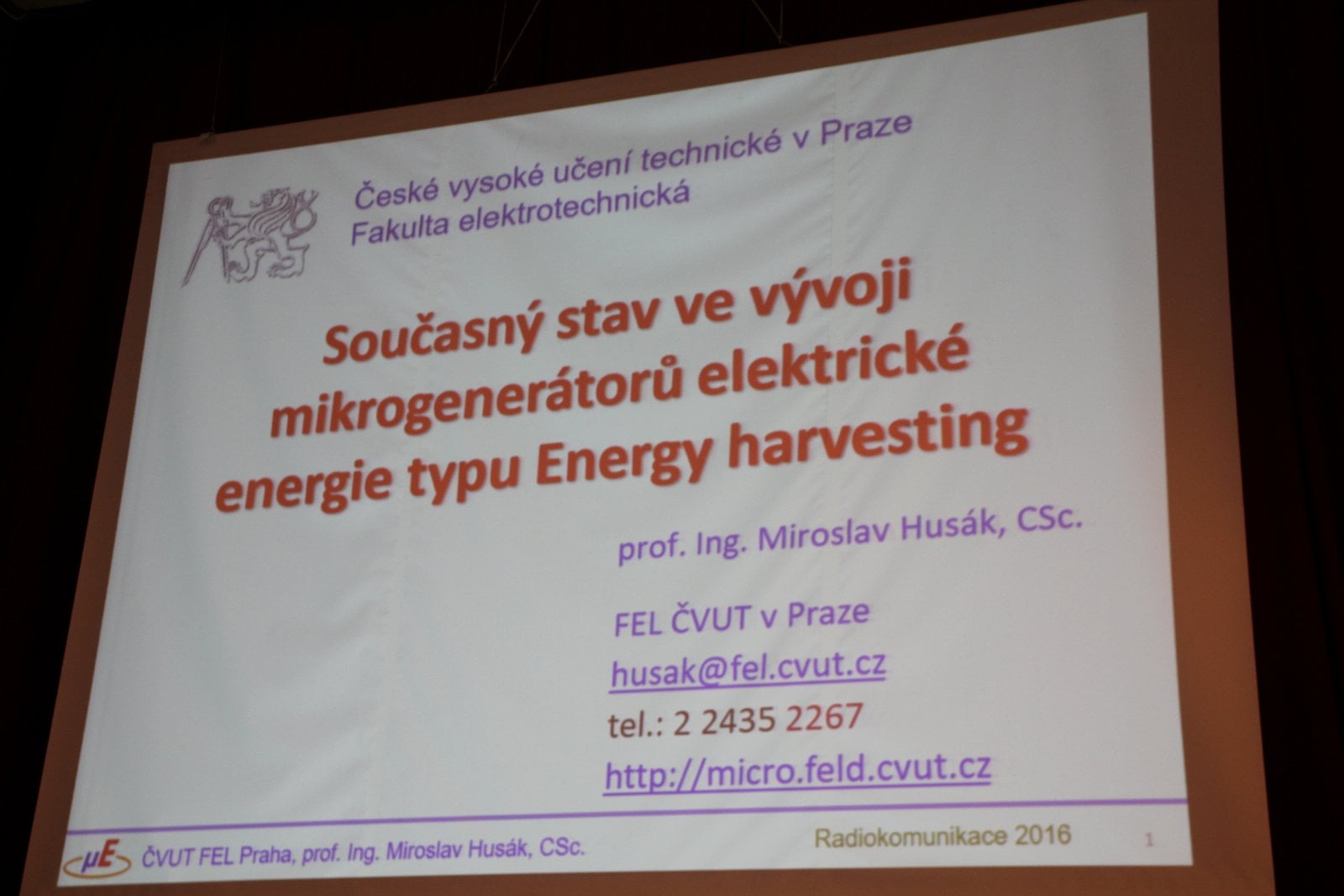XXVI. konference Radiokomunikace - třetí den