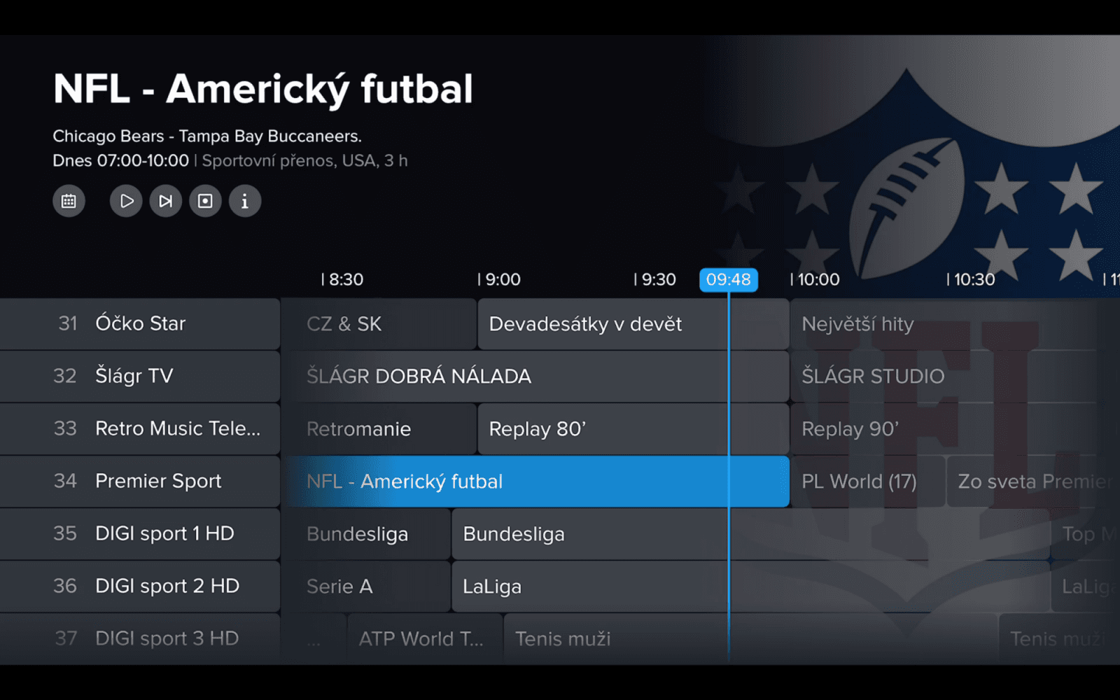 Aplikace Telly na Apple TV