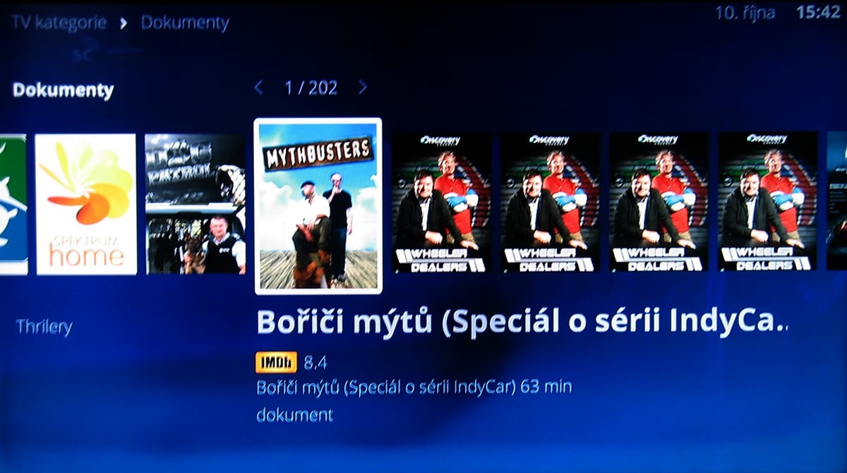 Moje menu O2 TV