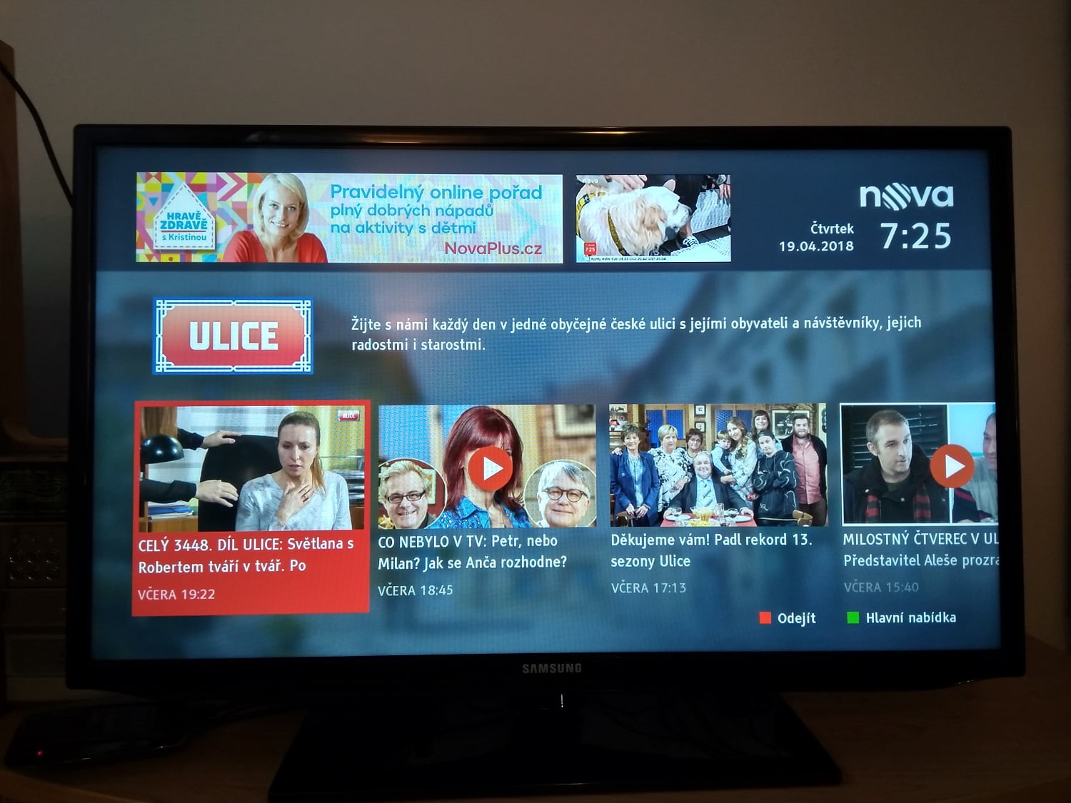 HbbTV, TV Nova - pořady