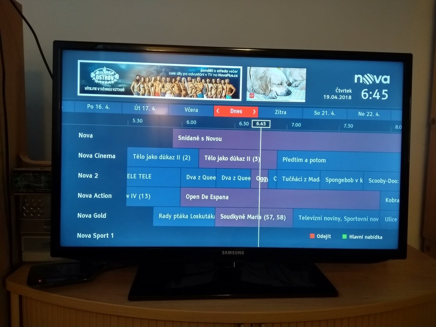 HbbTV Nova - EPG, Sport